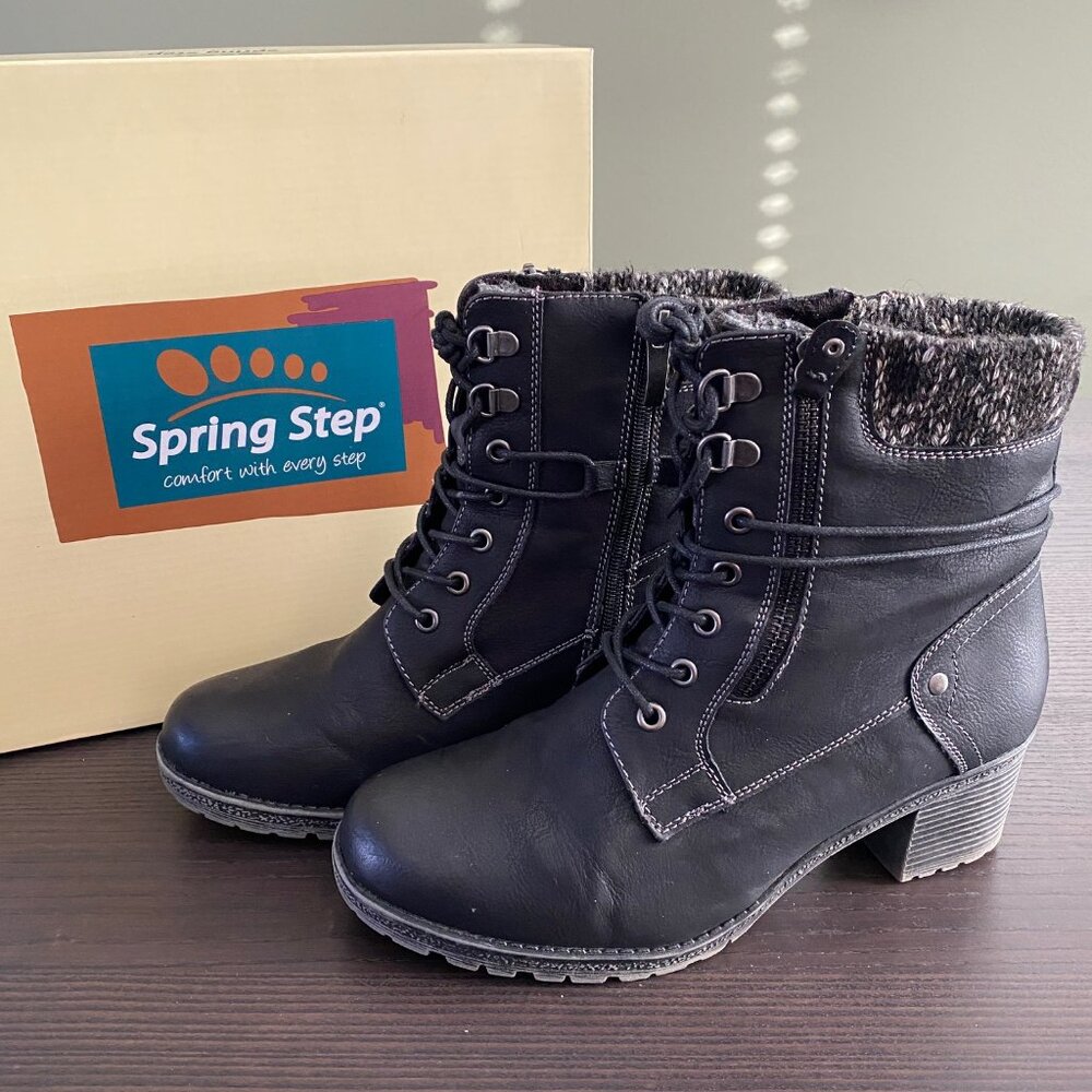 Spring Step Hellewn Black Boots - Size: 9
